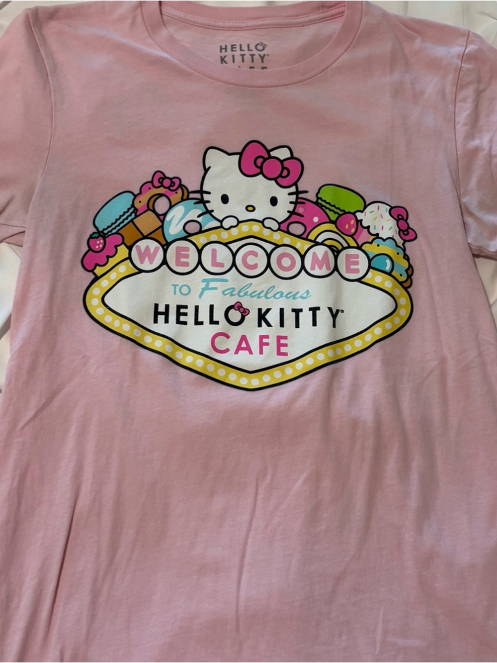 Hello Kitty Cafe Las Vegas Tee, Size XS, Excellent!